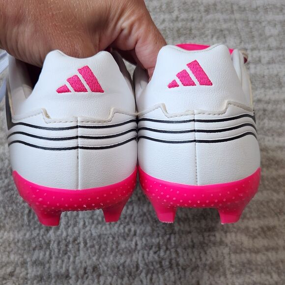 Adidas youth Predator Precision.3 FG soccer cleats white black pink size 6 - Picture 7 of 10